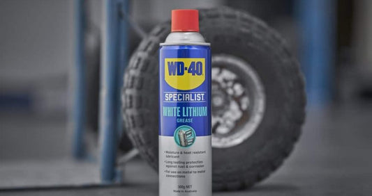 A graxa de lítio branca WD-40 é um excelente lubrificante para rolamentos