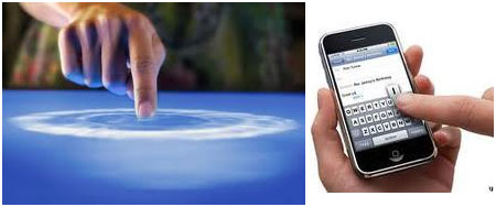 Telas sensíveis ao toque ou interface homem-máquina (HMI)