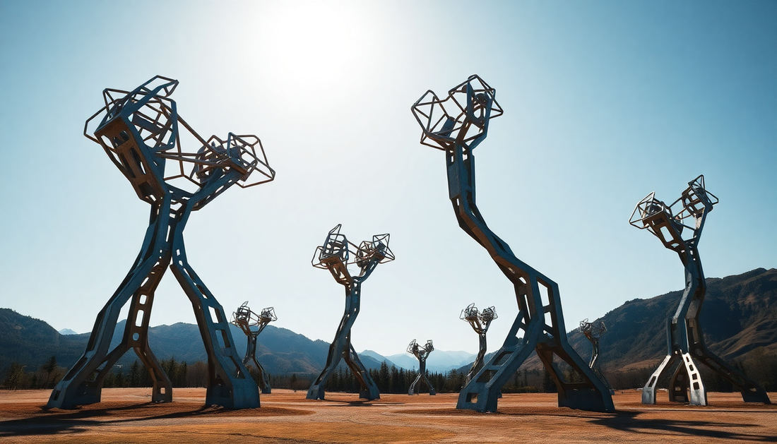 Esculturas Monumentais em Aço: Desafiando a Gravidade