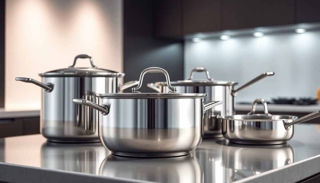 Panelas de Aço Inoxidável com Tecnologia de Aquecimento Rápido