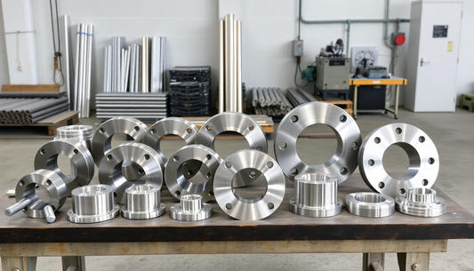 Flanges de Alumínio Usinados CNC para Sistemas Leves