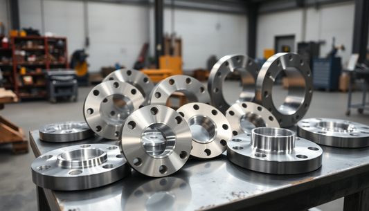 Flanges de Aço Inox Usinados CNC para Conexões Industriais