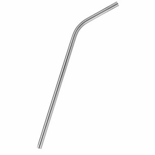 Canudo de Inox Ecológico Curvo Liso 6mm x 216mm - compracos