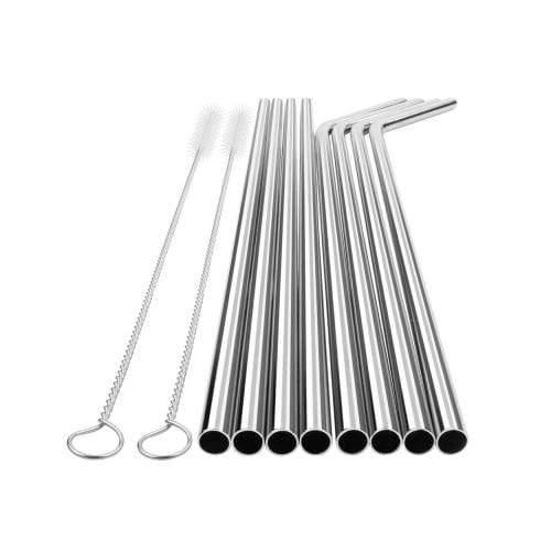 Escova para limpeza e higienização de canudos de aço inoxidável curvados e retos