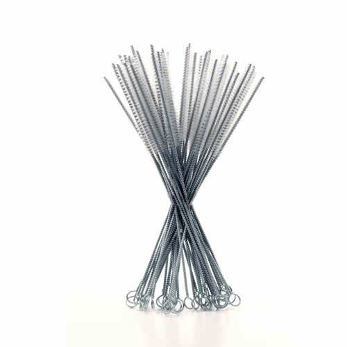Escova para limpeza e higienização de canudos de aço inoxidável