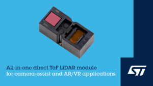 STMicroelectronics offers an all-in-one direct Timeof-Flight LiDAR module with up to 2,300 zones 
