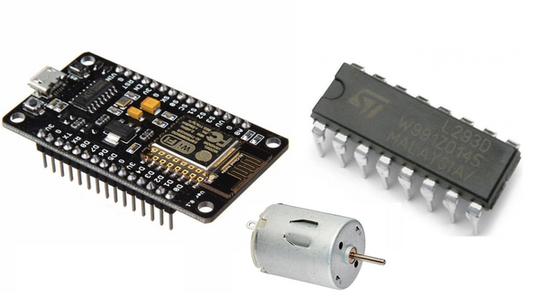 Controle de velocidade e direção do motor DC via WiFi usando o módulo Nodemcu esp8266 Wifi