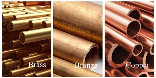 Explore as diferenças entre latão, bronze e cobre