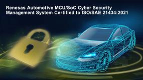 Gerenciamento de segurança cibernética automotiva da Renesas com certificação ISO/SAE