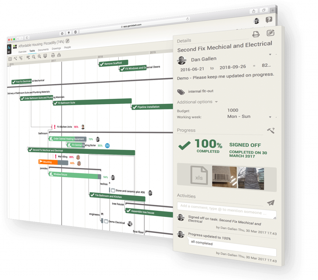 Gráficos de Gantt em construção: recupere o controle de seus projetos