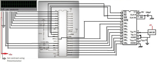 Interface Analógico para Digital Converter-adc0804 com Microcontrolador 8051(89c51,89c52)