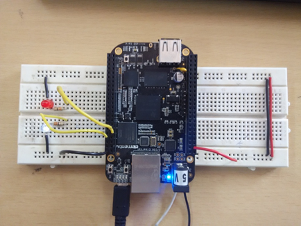 LED piscando em Beaglebone Preto