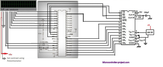 Medição da temperatura ambiente com microcontrolador 8051(89c51,89c52) usando sensor de temperatura lm35