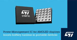 O IC de gerenciamento de energia AMOLED da STMicroelectronics aumenta a experiência de visualização