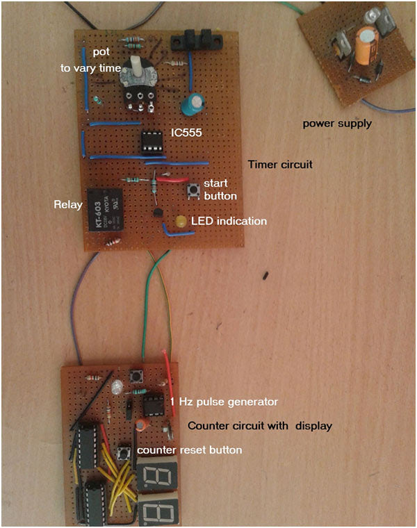 Relé operado por temporizador com display digital