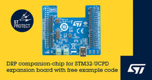 STMicroelectronics oferece IC de proteção de porta para MCUs STM32 com alimentação de função dupla USB-C