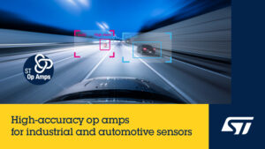 STMicroelectronics oferece amplificadores operacionais para condicionamento de sinal de sensor