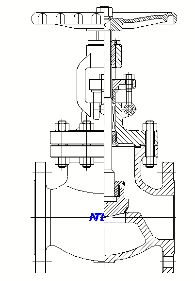 Válvula de corte de flange