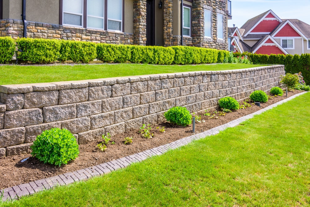 Bloques Para Muros De Contención De Paisajes Home Depot
