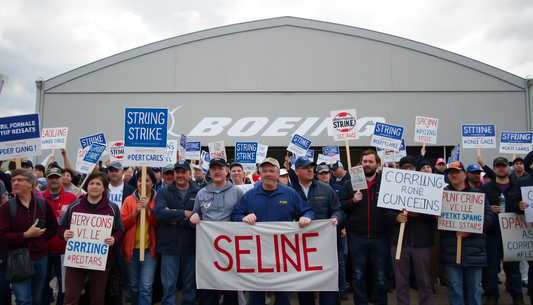 Trabalhadores da Boeing rejeitam proposta de aumento salarial e entram em greve