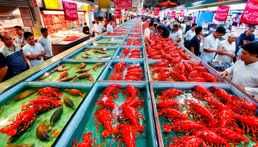 Lagostas vivas do Brasil conquistam mercado de Singapura