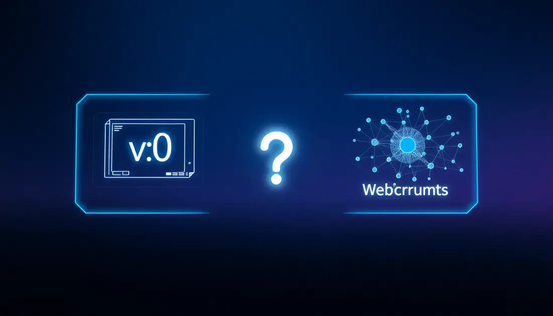 Você deve experimentar v0, Webcrumbs ou ambos?