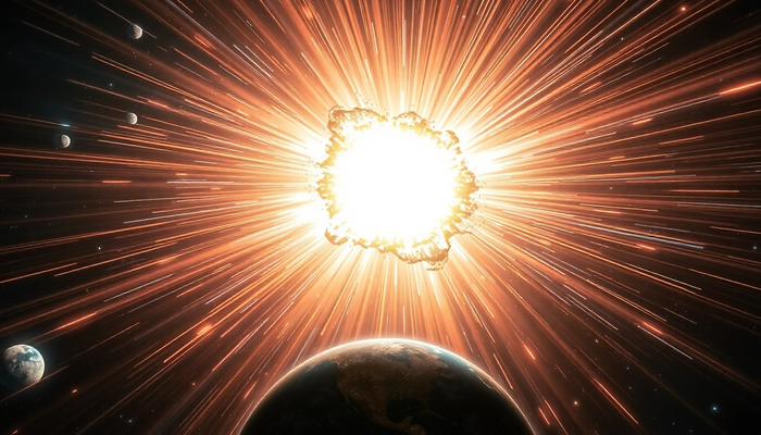 Explosão de uma Supernova e seu impacto na vida na Terra