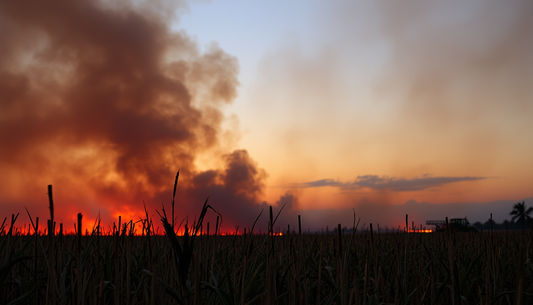 Os incêndios nos canaviais do Brasil ameaçam a próxima safra de açúcar