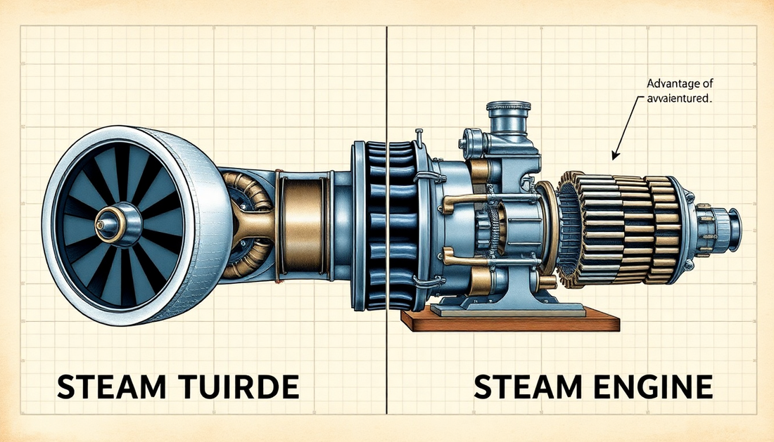 Vantagens da Turbina a Vapor sobre a Máquina a Vapor