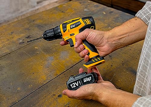 WAP Screwdriver and Drill Powered by Li-Ion Battery 12V Bpf 12K3 Wireless Bivolt Charger with Carrying Case and Kit of 13 Accessories