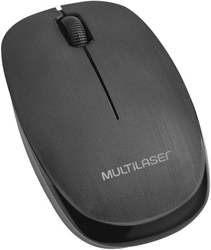 Mouse Sem Fio Standard Conexão Usb 1200dpi 3 Botões Design Ergonômico Preto - MO251